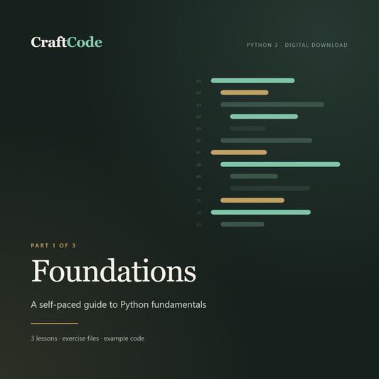 CraftCode Part 1: Foundations